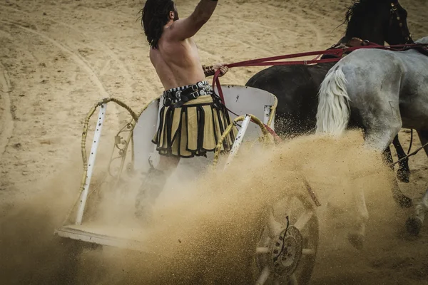 Chariot race in a Roman circus — Stock Photo, Image