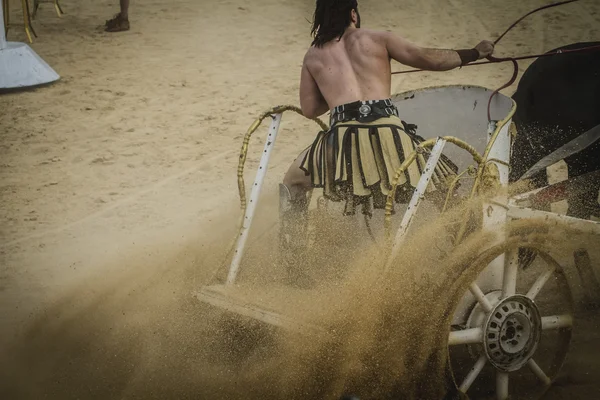 Course chariote dans un cirque romain — Photo