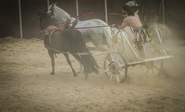 Carrera de carros en un circo romano — Foto de Stock