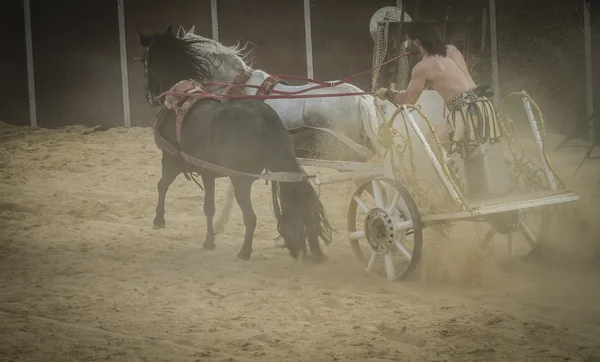 Chariot race in a Roman circus — Stock Photo, Image