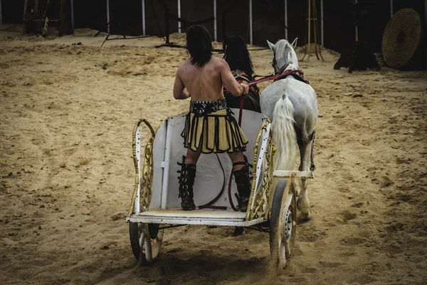 Chariot race in a Roman circus — Stock Photo, Image