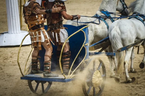 Chariot race in a Roman circus — Stock Photo, Image