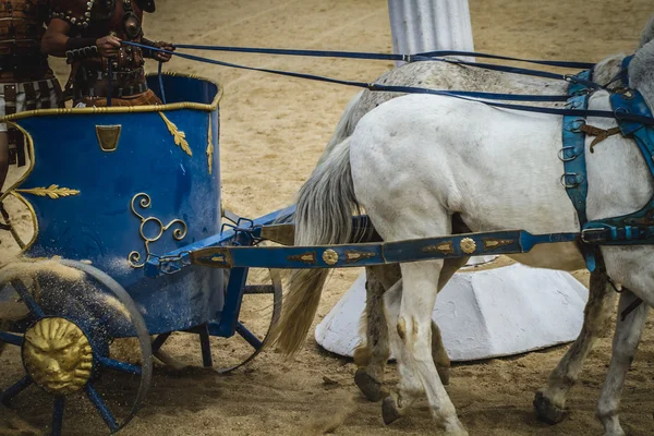 Carrera de carros en un circo romano — Foto de Stock