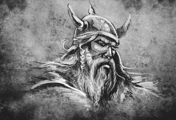 Viking dövme illüstrasyon
