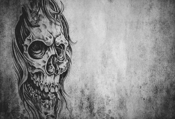 死のタトゥーの図 — ストック写真
