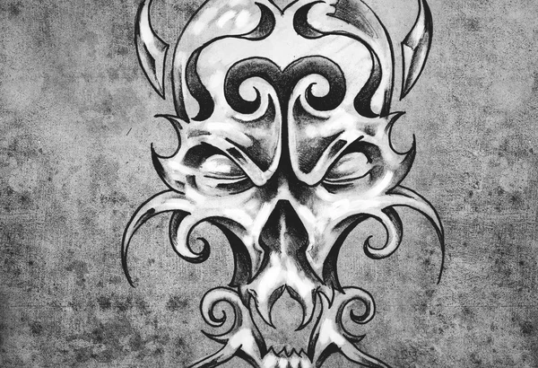Máscara monstro com elementos decorativos — Fotografia de Stock