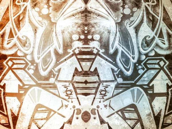Geometrische Formen an die Wand gemalt — Stockfoto