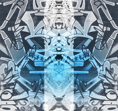 geometrik şekiller duvara boyalı