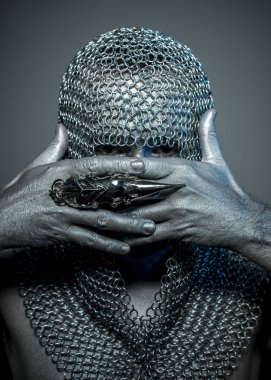 kafes demir yüzük kafasına Ortaçağ Cellat