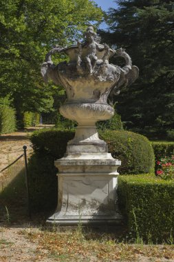 Stone vase in Jardines de la Granja de San Ildefonso