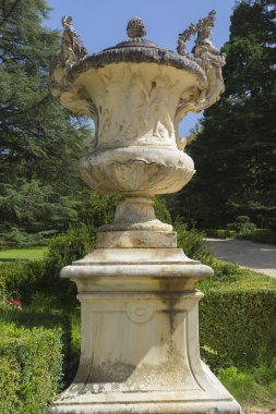 Stone vase in Jardines de la Granja de San Ildefonso