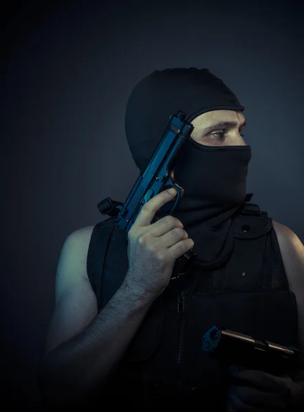 Terrorist uitvoering pistolen — Stockfoto