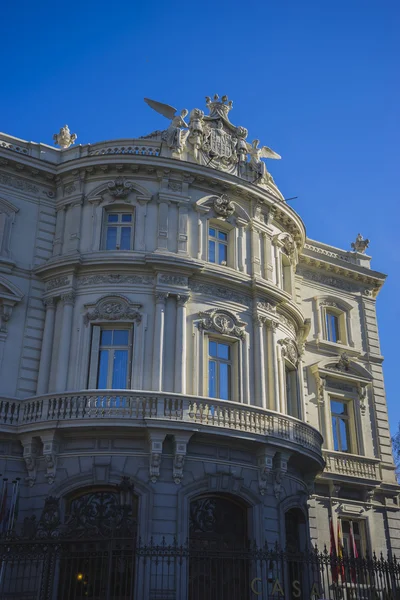 Linares fasad i palatset i Madrid — Stockfoto