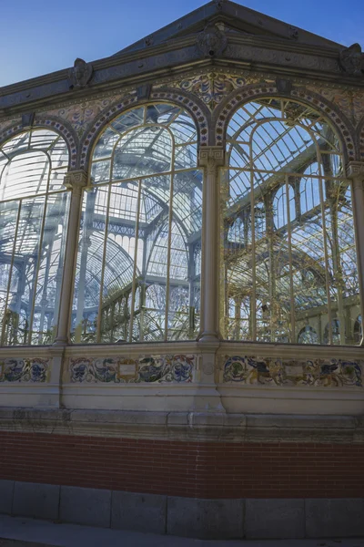 Kristallen paleis in Madrid, Spanje — Stockfoto