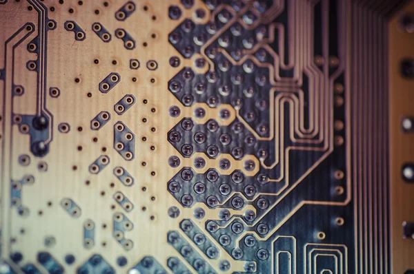 Close up van moederbord van de computer — Stockfoto