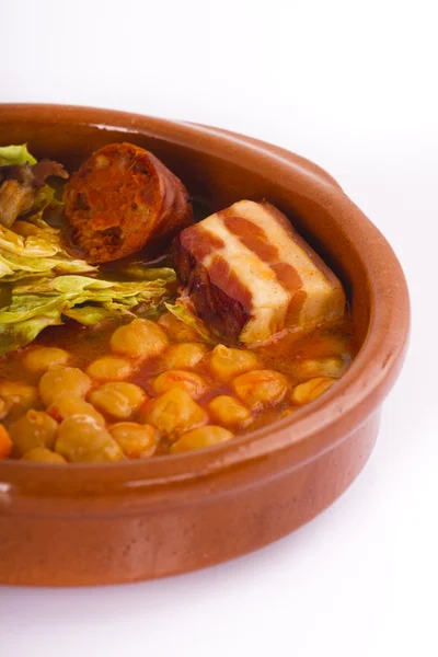 Madrid stew on earthenware pot — Stock Image Madrid stew on earthenware pot Royalty Free Stock Images