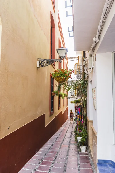 Edifícios residenciais com flores — Fotografia de Stock