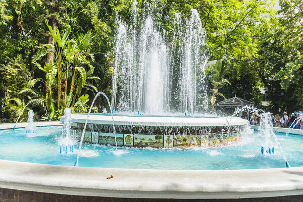 fountain with water jets
