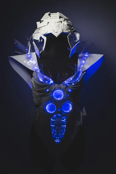 Robot Szkafander kék fény — Stock Fotó