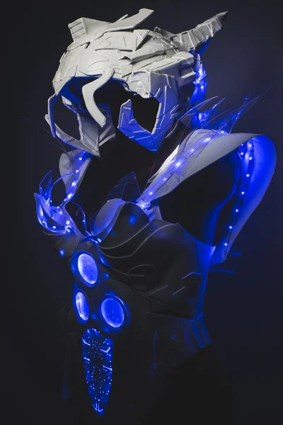 Robot Szkafander kék fény — Stock Fotó