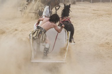 Gladyatör mücadele Roma savaş arabası