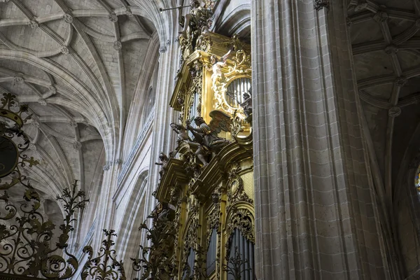 Vnitřek gotické katedrále Segovia — Stock fotografie