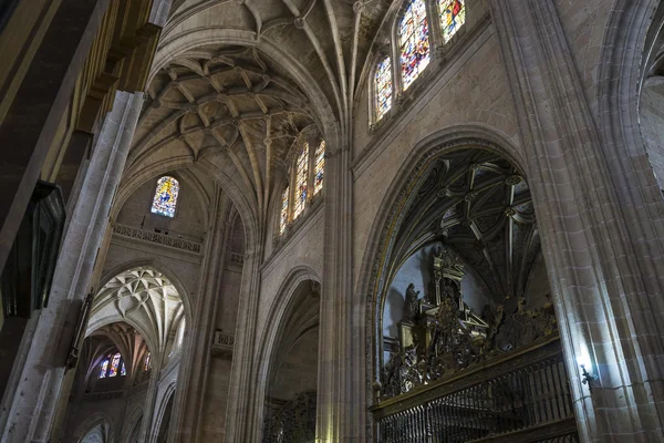 Bir Segovia Gotik katedral iç — Stok fotoğraf