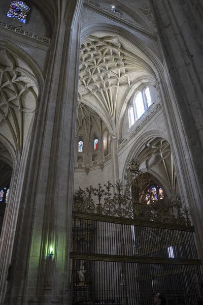 Interior da Catedral Gótica de Segóvia — Fotografia de Stock