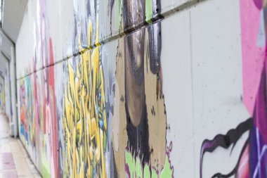 Bir grafiti renkli kesimi