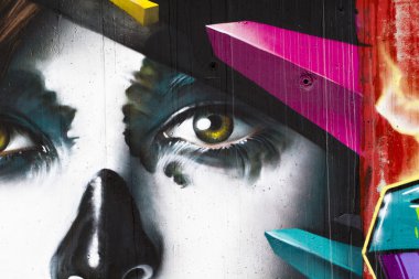 Grafiti renkli kesimi