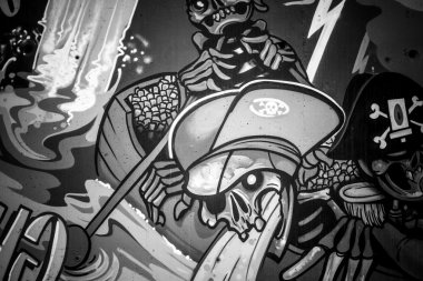 siyah mürekkep grafiti 