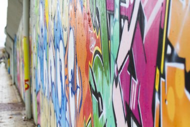 Bir grafiti renkli kesimi