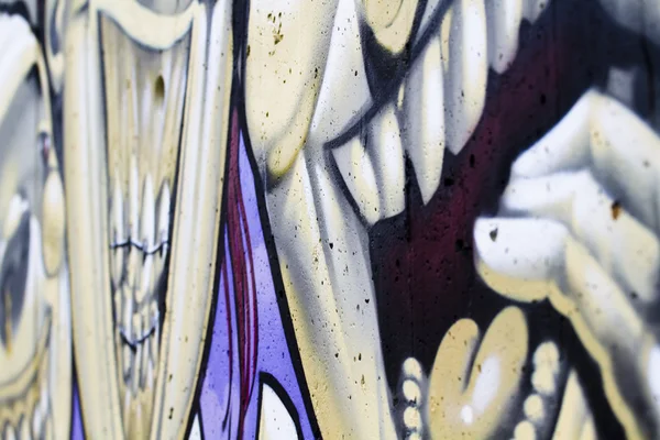 Colorful segment of a graffiti — Stock Photo, Image