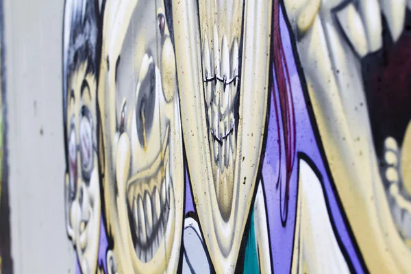 Buntes Segment von Graffiti — Stockfoto