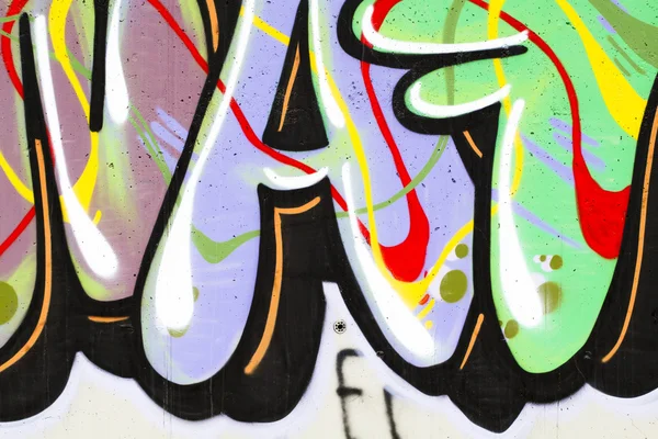 Segmento colorato di graffiti — Foto Stock