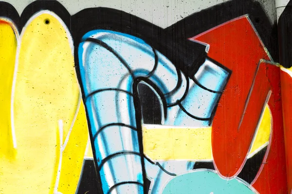 Kleurrijke segment van graffiti — Stockfoto