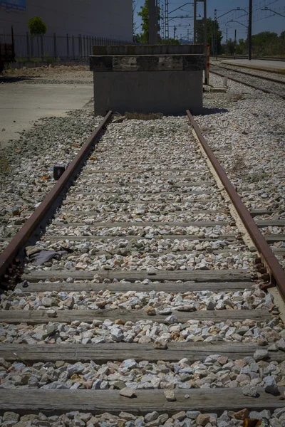 铁路在西班牙的细节 — 图库照片
