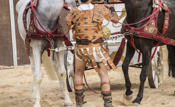 Gladiador en carros romanos —  Fotos de Stock