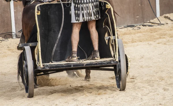 Carruagem romana em gladiadores luta — Fotografia de Stock