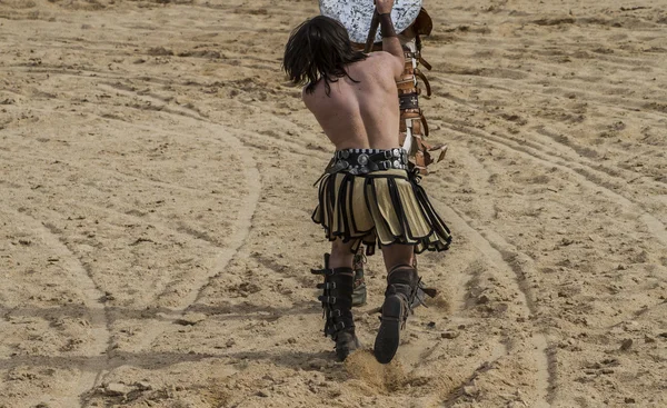 Gladiators fighting on the arena — Stock Photo, Image