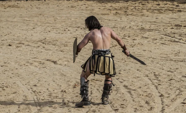 ローマのサーカスのアリーナの剣闘士 — ストック写真