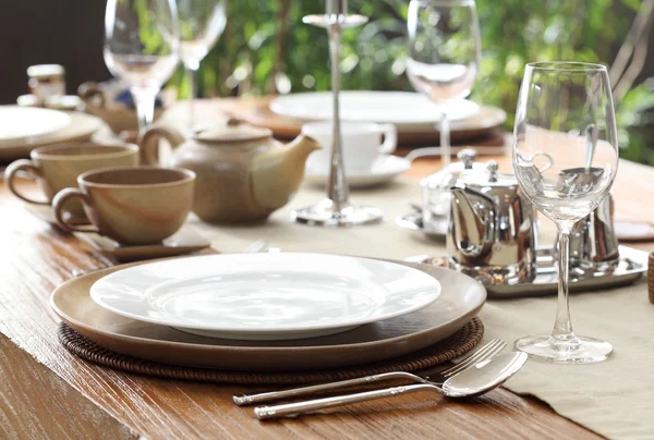 Outdoor place setting — Stock Photo, Image