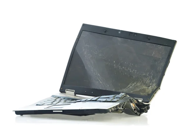Uszkodzony laptop komputer — Zdjęcie stockowe