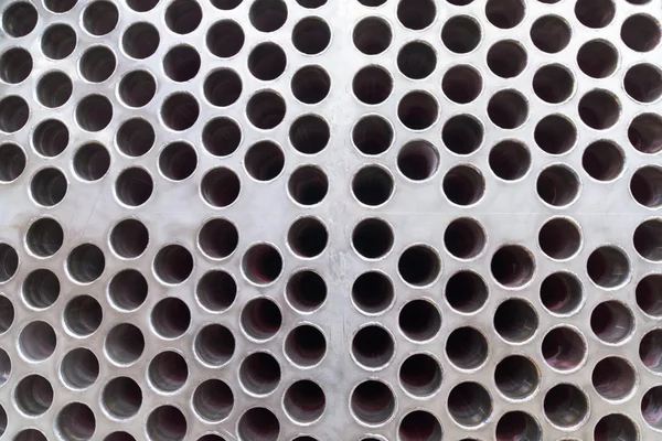 Steel plate with holes — Stock Photo, Image