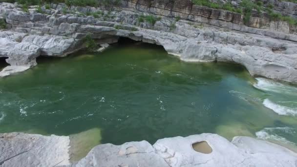 Video aereo di Pedernales Falls a Johnson City Texas . — Video Stock