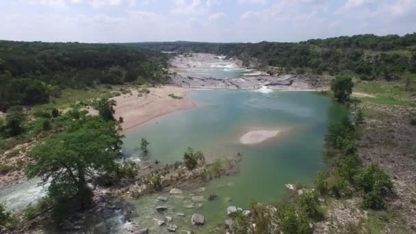 Aeronáutica de Pedernales Falls — Vídeo de Stock