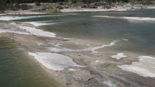 Pedernales nehir Pedernales Falls State Park. — Stok video