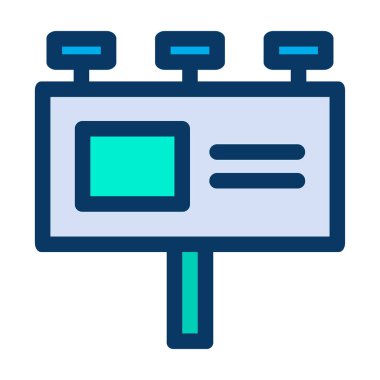 Billboard, beyaz arkaplanda basit vektör simgesi