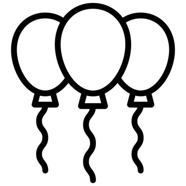 Beyaz arkaplandaki balonların vektör çizimi