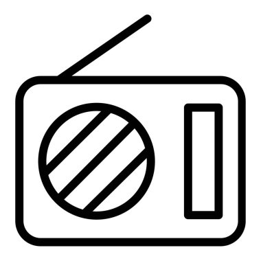 Radyo, web simgesi basit illüstrasyon